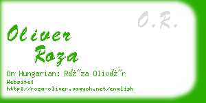 oliver roza business card